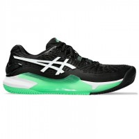 TÊNIS ASICS GEL RESOLUTION 9 CLAY - BLACK/NEW LEAF